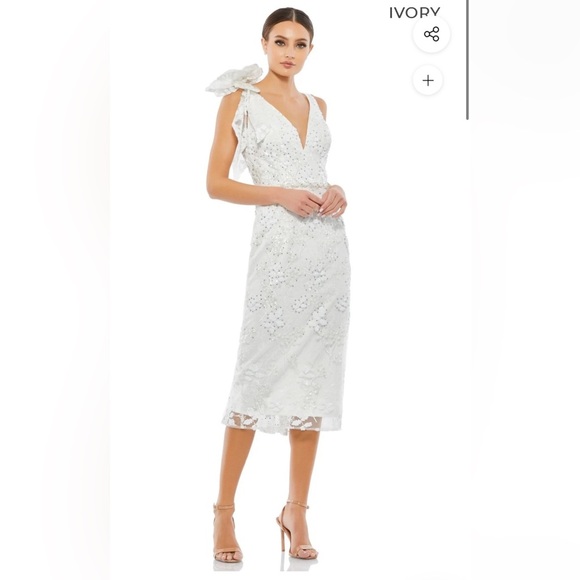 NWT Mac Duggal EMBELLISHED MESH PARTY BRIDAL DRESS Size 14 Style 79337 - Picture 1 of 12